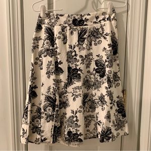 Ann Taylor Loft Pleated Floral Skirt
